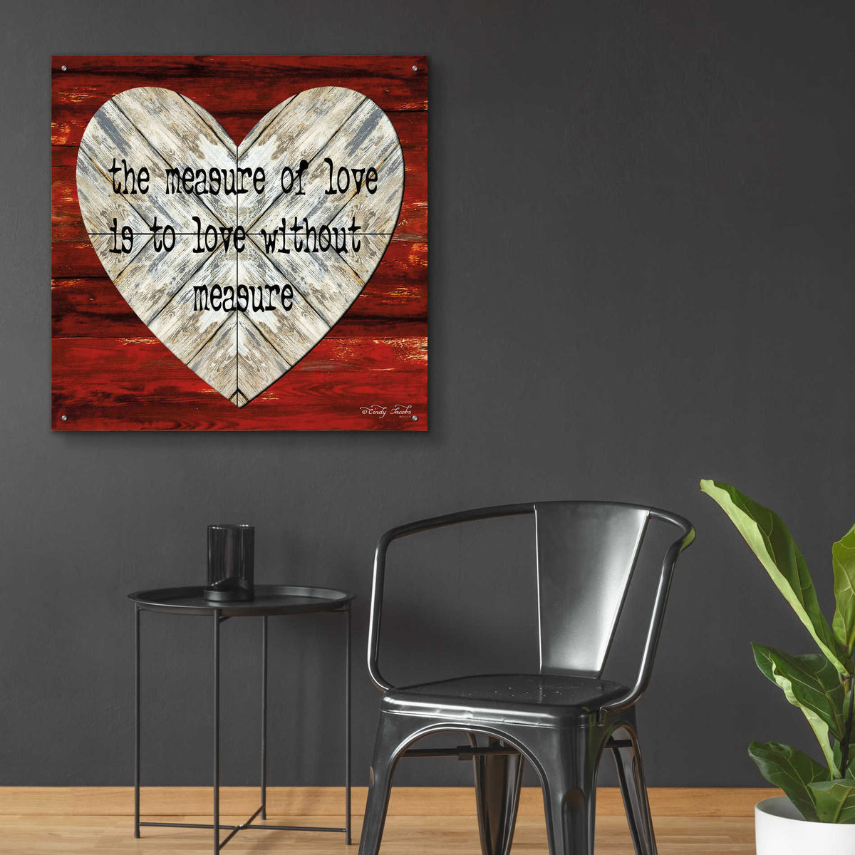 Epic Art 'The Measure of Love' by Cindy Jacobs, Acrylic Glass Wall Art,36x36