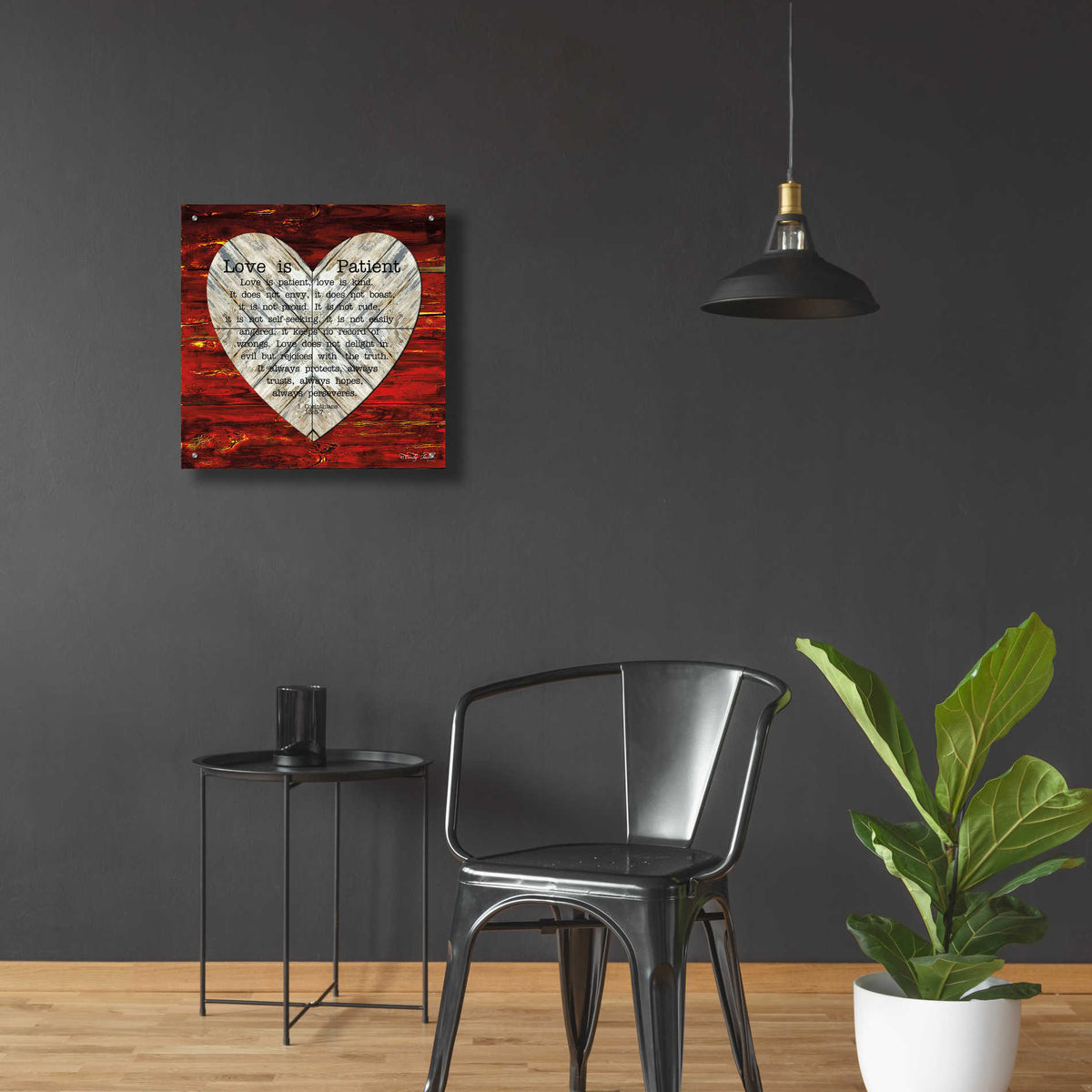 Epic Art 'Love is Patient' by Cindy Jacobs, Acrylic Glass Wall Art,24x24