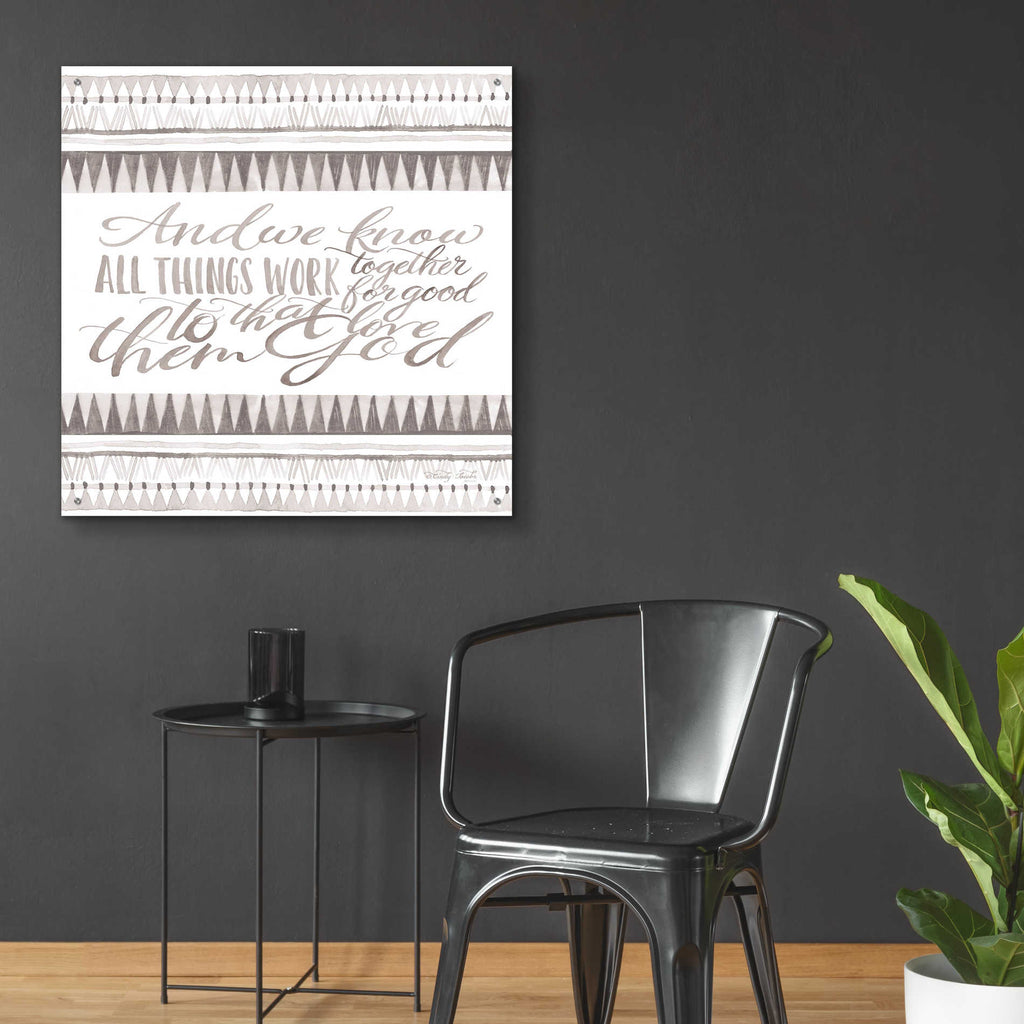 Epic Art 'All Things Work Together' by Cindy Jacobs, Acrylic Glass Wall Art,36x36