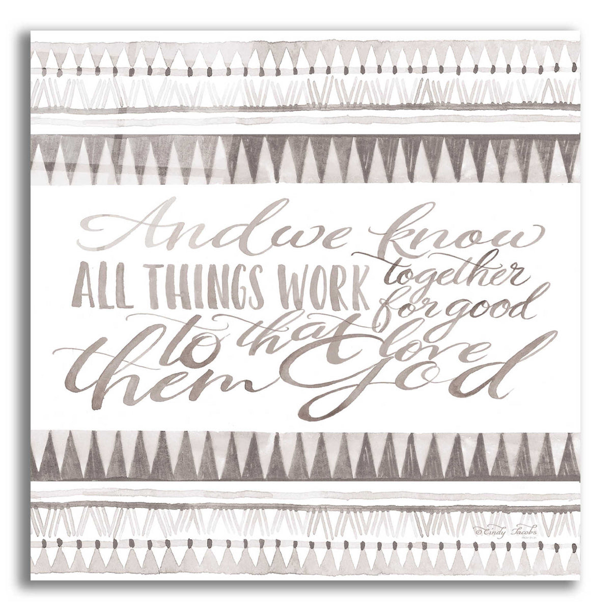 Epic Art 'All Things Work Together' by Cindy Jacobs, Acrylic Glass Wall Art