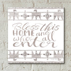 Epic Art 'Bless This Home' by Cindy Jacobs, Acrylic Glass Wall Art,12x12