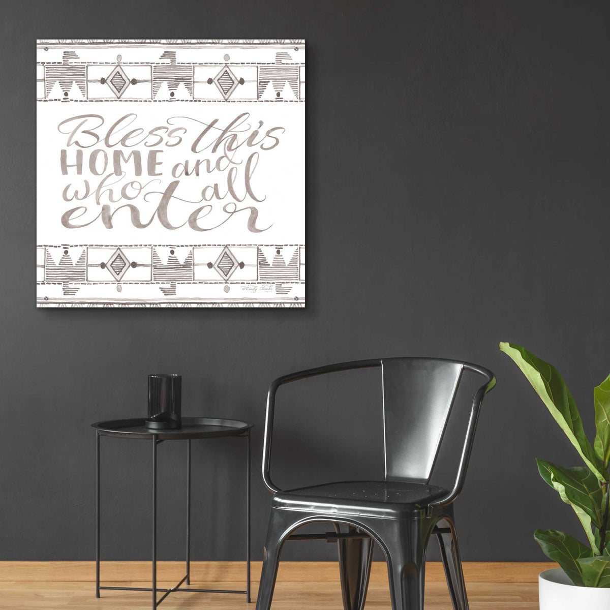 Epic Art 'Bless This Home' by Cindy Jacobs, Acrylic Glass Wall Art,36x36