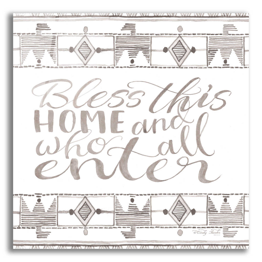 Epic Art 'Bless This Home' by Cindy Jacobs, Acrylic Glass Wall Art