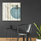 Epic Art 'Blessed Blue Pumpkin' by Cindy Jacobs, Acrylic Glass Wall Art,36x36