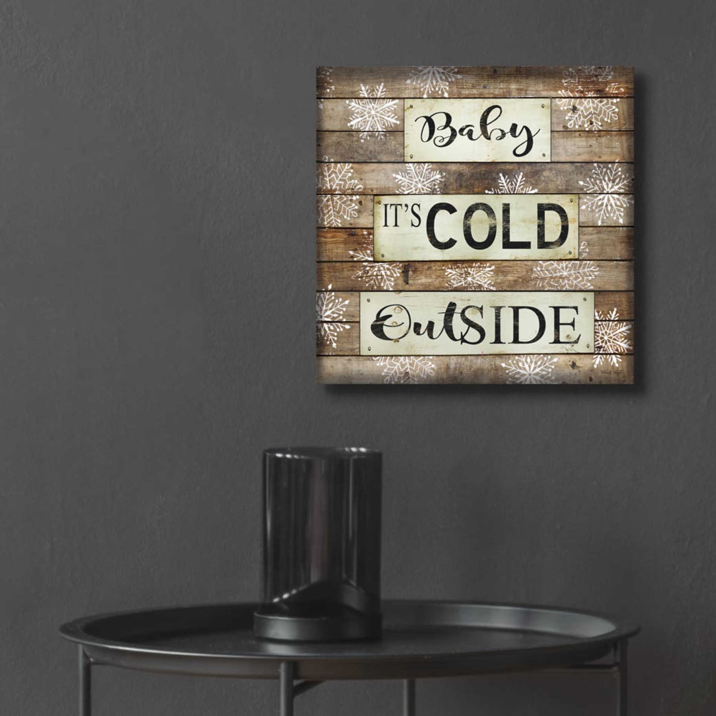 Epic Art 'Baby It's Cold Outside' by Cindy Jacobs, Acrylic Glass Wall Art,12x12