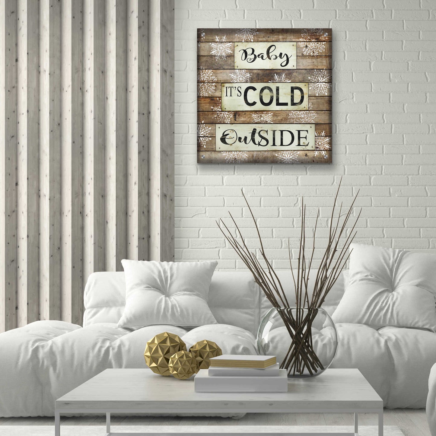 Epic Art 'Baby It's Cold Outside' by Cindy Jacobs, Acrylic Glass Wall Art,24x24