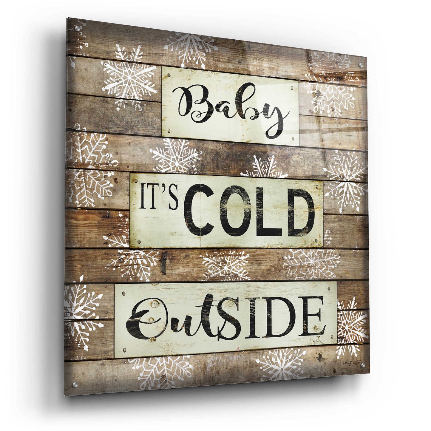 Epic Art 'Baby It's Cold Outside' by Cindy Jacobs, Acrylic Glass Wall Art,36x36