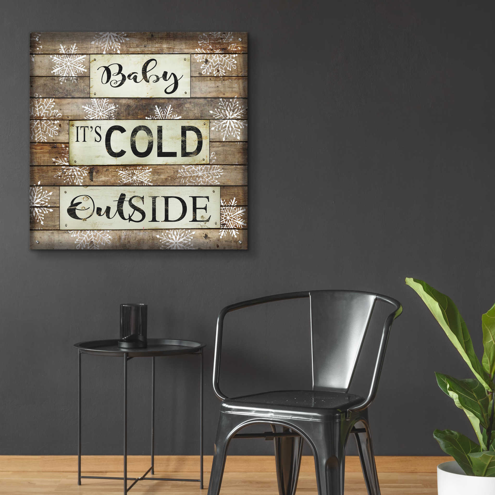 Epic Art 'Baby It's Cold Outside' by Cindy Jacobs, Acrylic Glass Wall Art,36x36