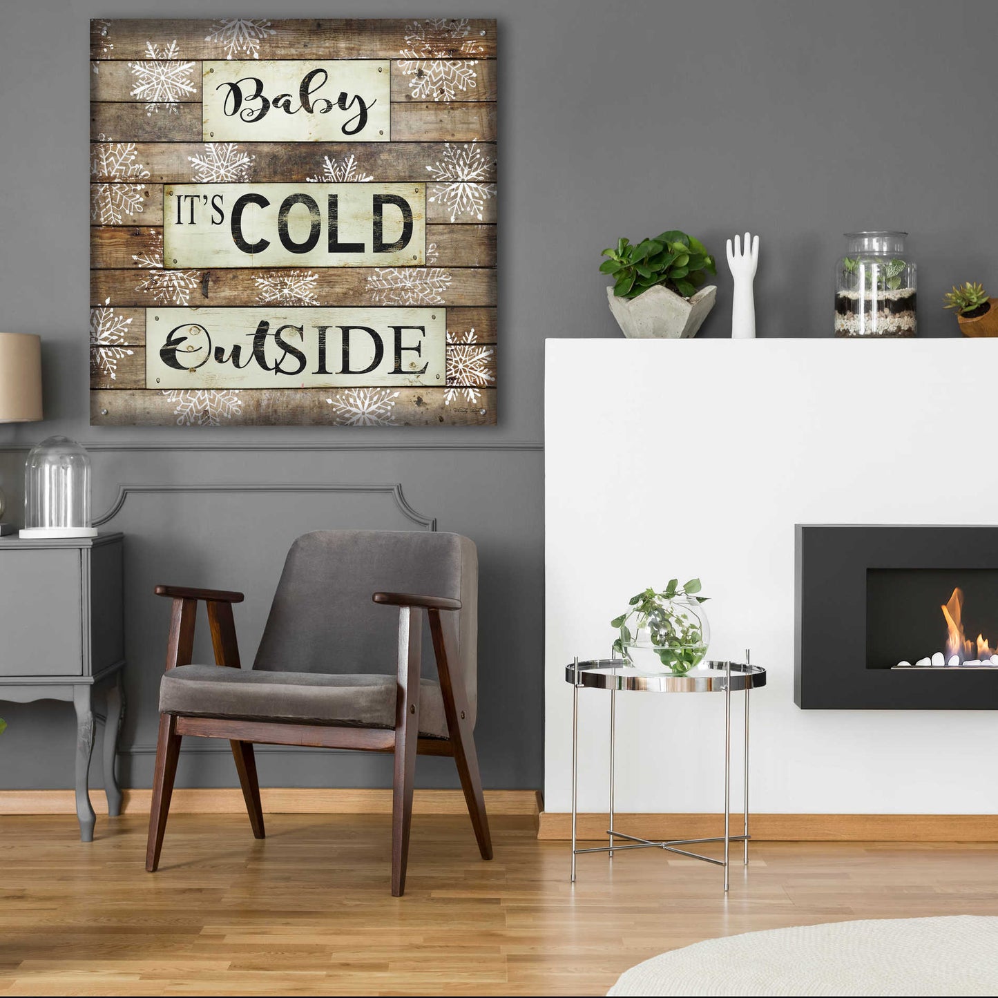 Epic Art 'Baby It's Cold Outside' by Cindy Jacobs, Acrylic Glass Wall Art,36x36