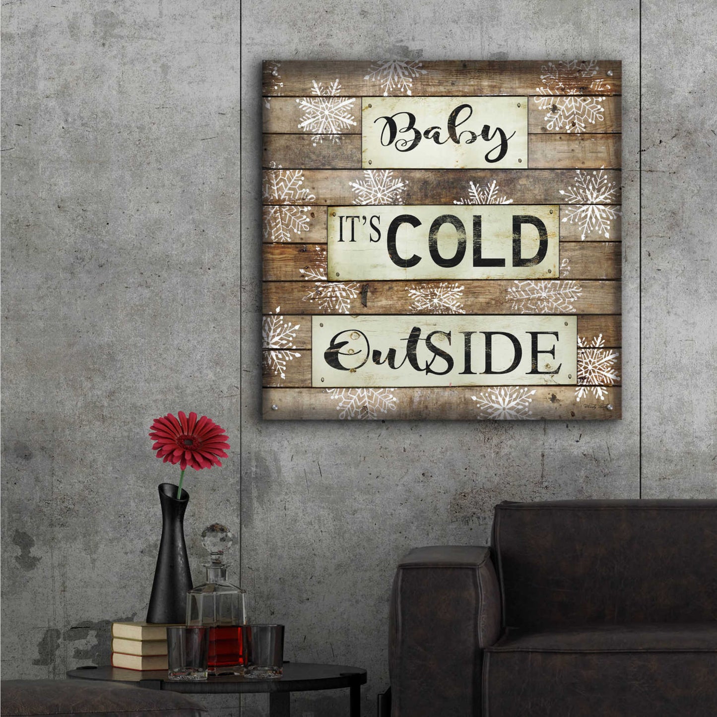 Epic Art 'Baby It's Cold Outside' by Cindy Jacobs, Acrylic Glass Wall Art,36x36