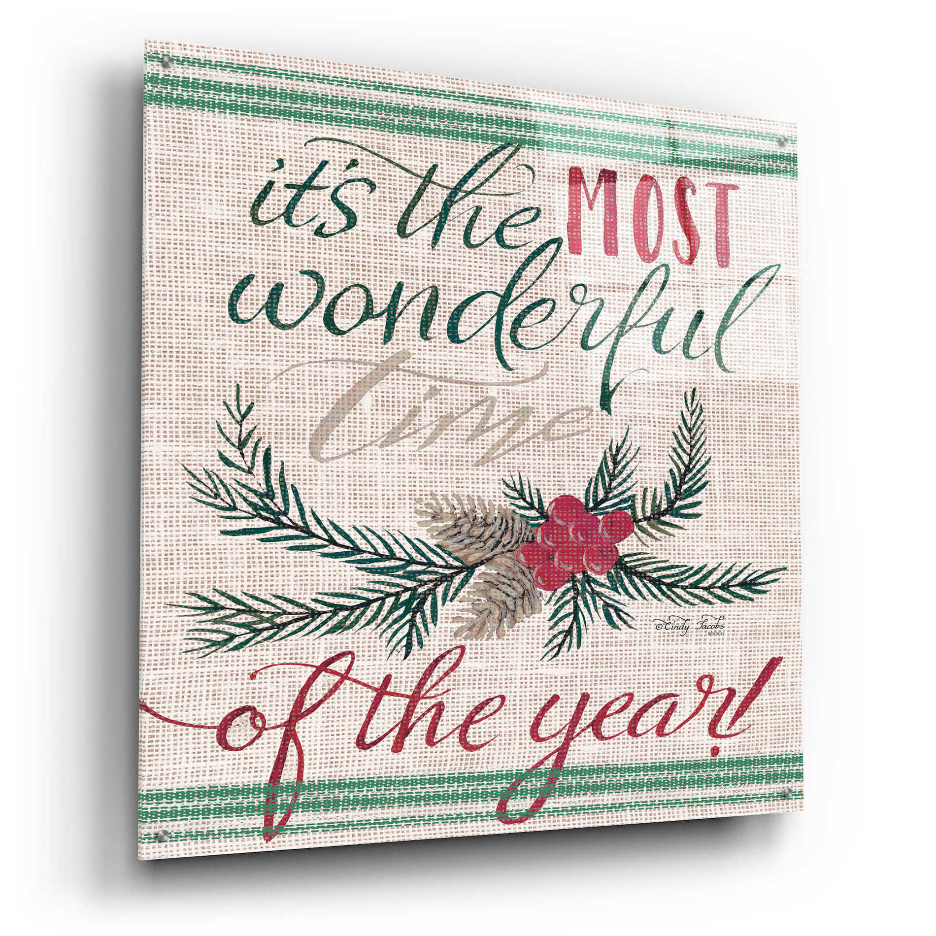 Epic Art 'It's the Most Wonderful Time of the Year' by Cindy Jacobs, Acrylic Glass Wall Art,36x36