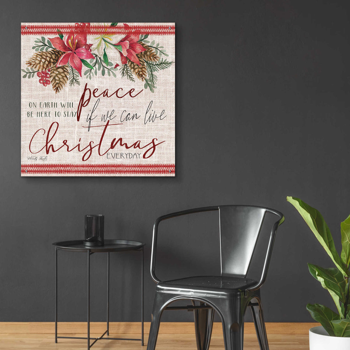 Epic Art 'Peace on Earth' by Cindy Jacobs, Acrylic Glass Wall Art,36x36