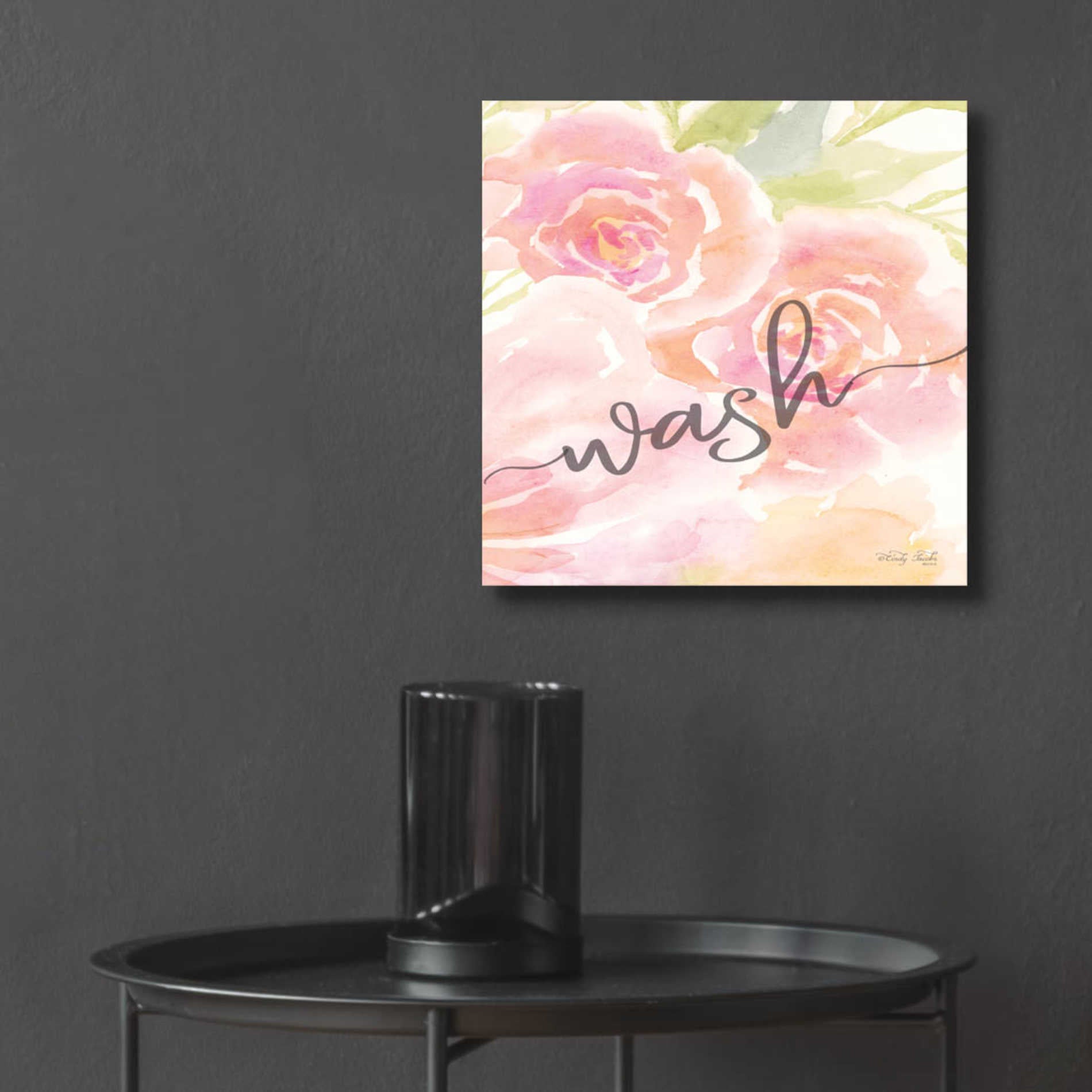 Epic Art 'Floral Wash' by Cindy Jacobs, Acrylic Glass Wall Art,12x12