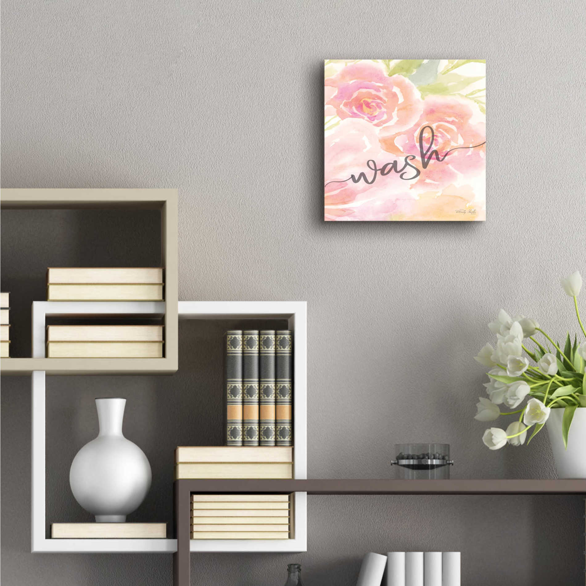 Epic Art 'Floral Wash' by Cindy Jacobs, Acrylic Glass Wall Art,12x12