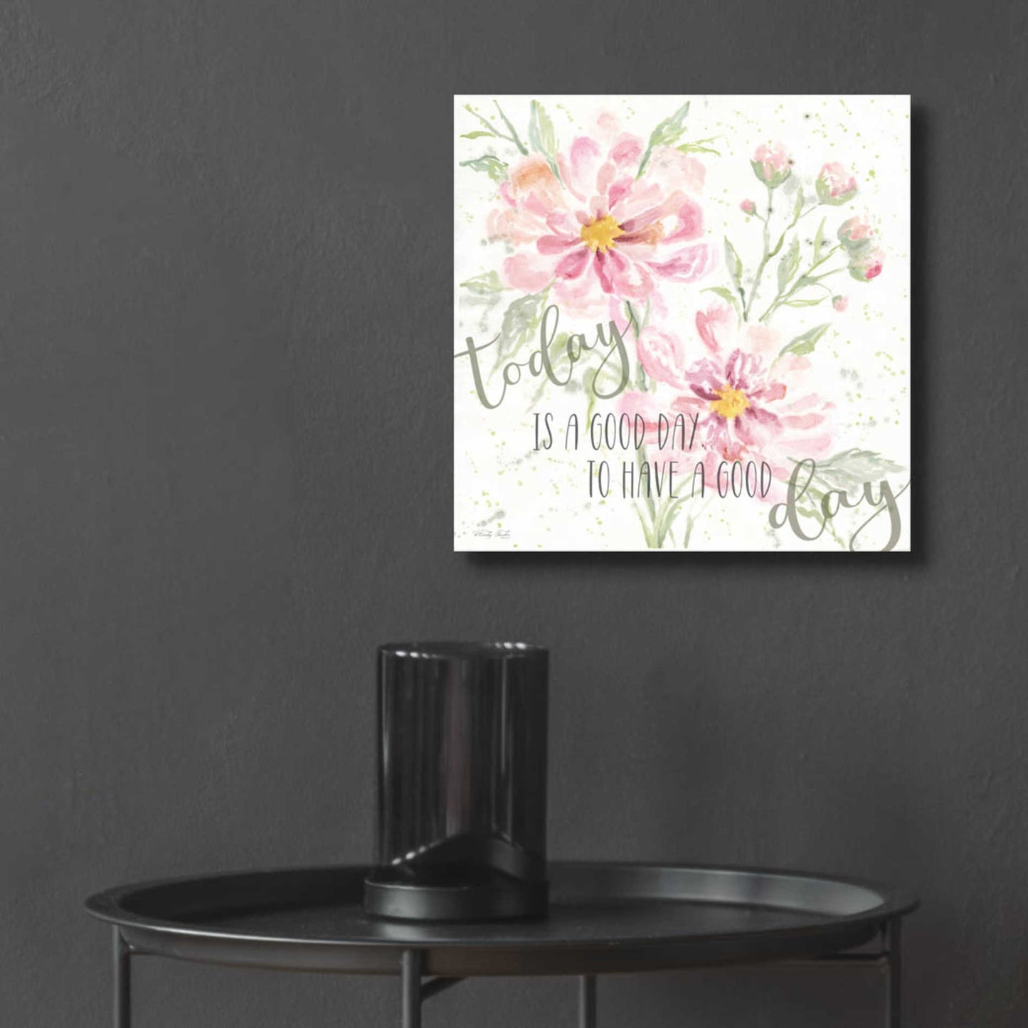 Epic Art 'Floral Today is a Good Day' by Cindy Jacobs, Acrylic Glass Wall Art,12x12