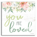 Epic Art 'Floral You Are Loved' by Cindy Jacobs, Acrylic Glass Wall Art