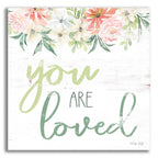 Epic Art 'Floral You Are Loved' by Cindy Jacobs, Acrylic Glass Wall Art
