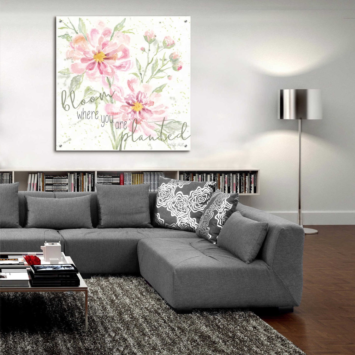 Epic Art 'Bloom Where You are Planted' by Cindy Jacobs, Acrylic Glass Wall Art,36x36