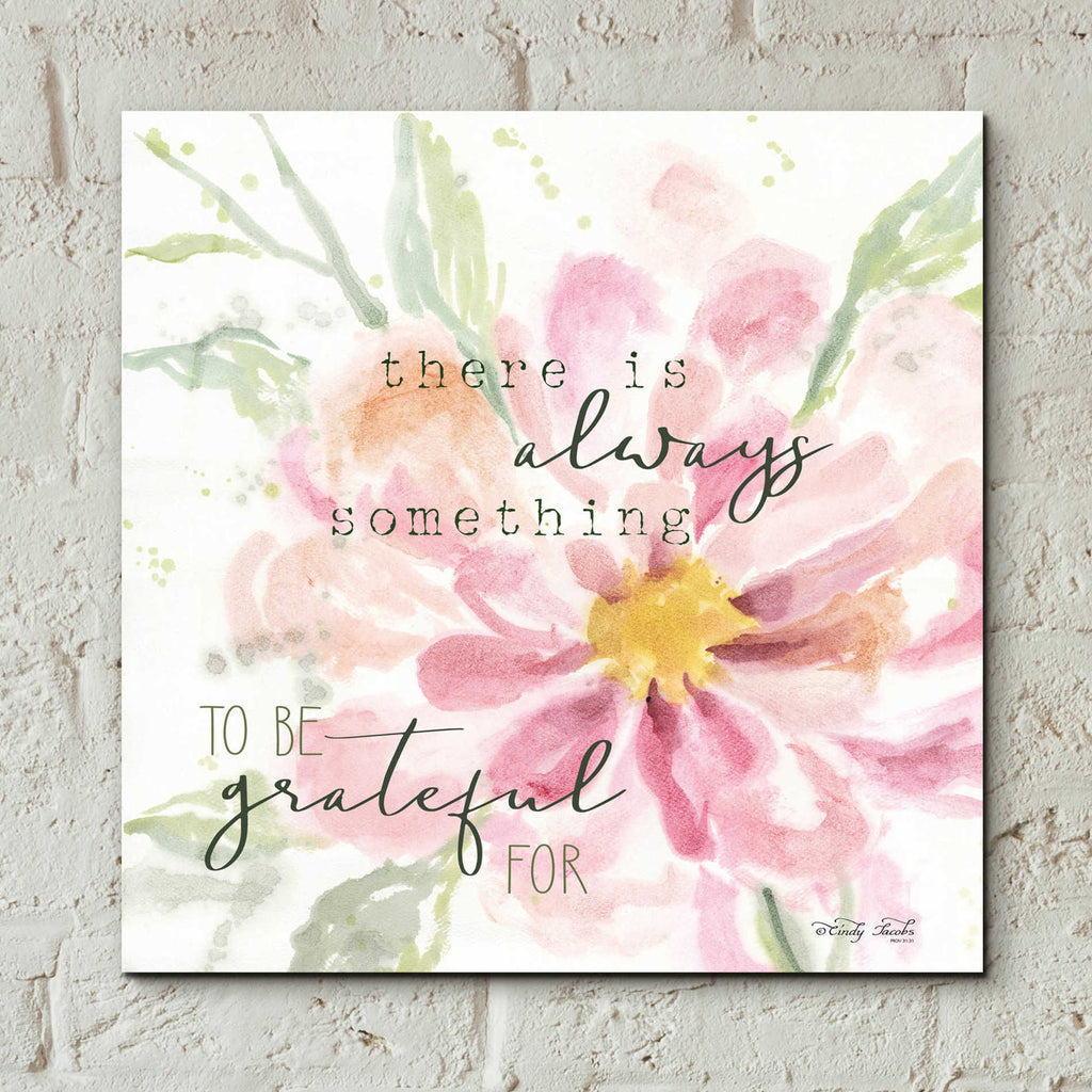 Epic Art 'Grateful Blooms' by Cindy Jacobs, Acrylic Glass Wall Art,12x12