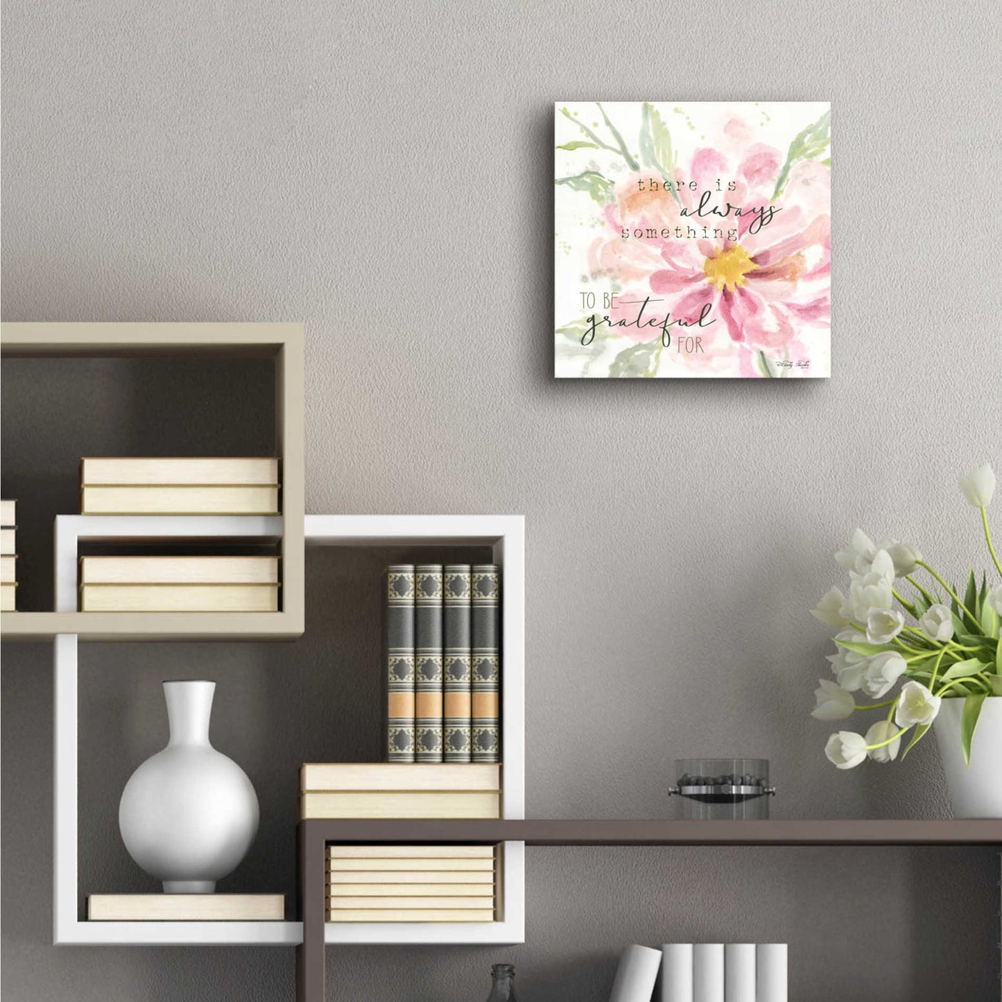 Epic Art 'Grateful Blooms' by Cindy Jacobs, Acrylic Glass Wall Art,12x12