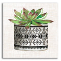 Epic Art 'Cactus Mud Cloth Vase I' by Cindy Jacobs, Acrylic Glass Wall Art