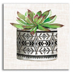 Epic Art 'Cactus Mud Cloth Vase I' by Cindy Jacobs, Acrylic Glass Wall Art