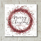 Epic Art 'Merry Christmas Berry Wreath' by Cindy Jacobs, Acrylic Glass Wall Art,12x12