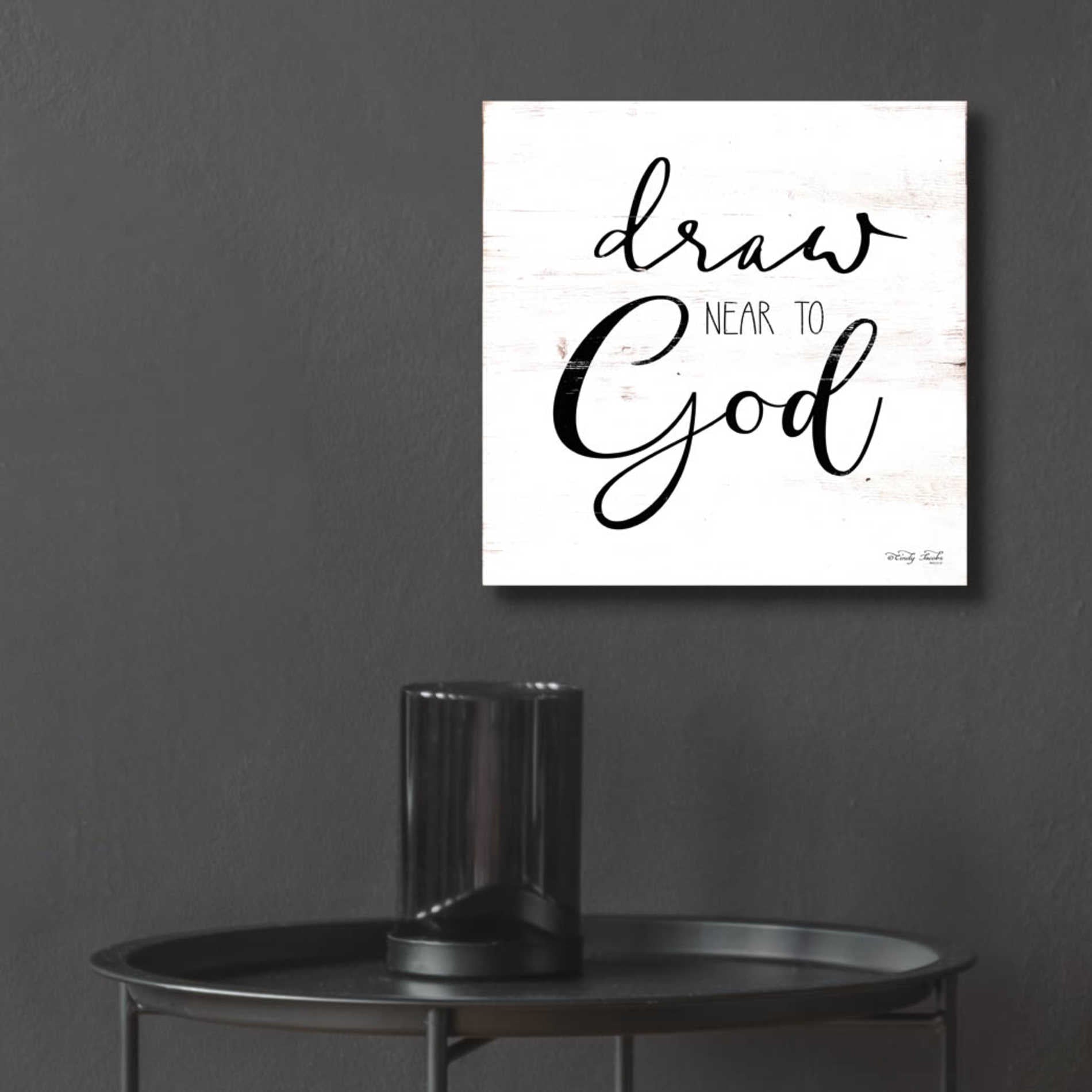 Epic Art 'Draw Near to God' by Cindy Jacobs, Acrylic Glass Wall Art,12x12