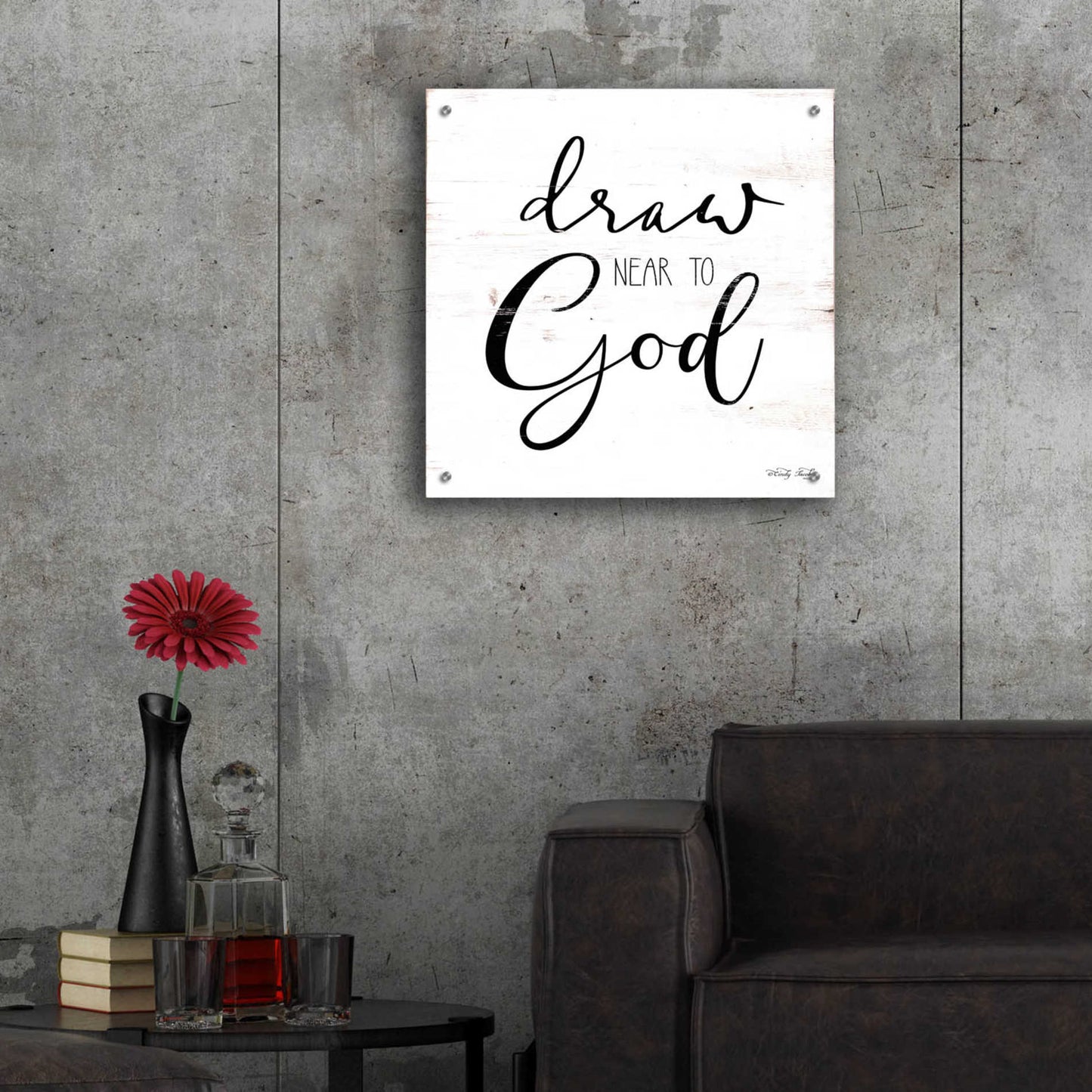 Epic Art 'Draw Near to God' by Cindy Jacobs, Acrylic Glass Wall Art,24x24