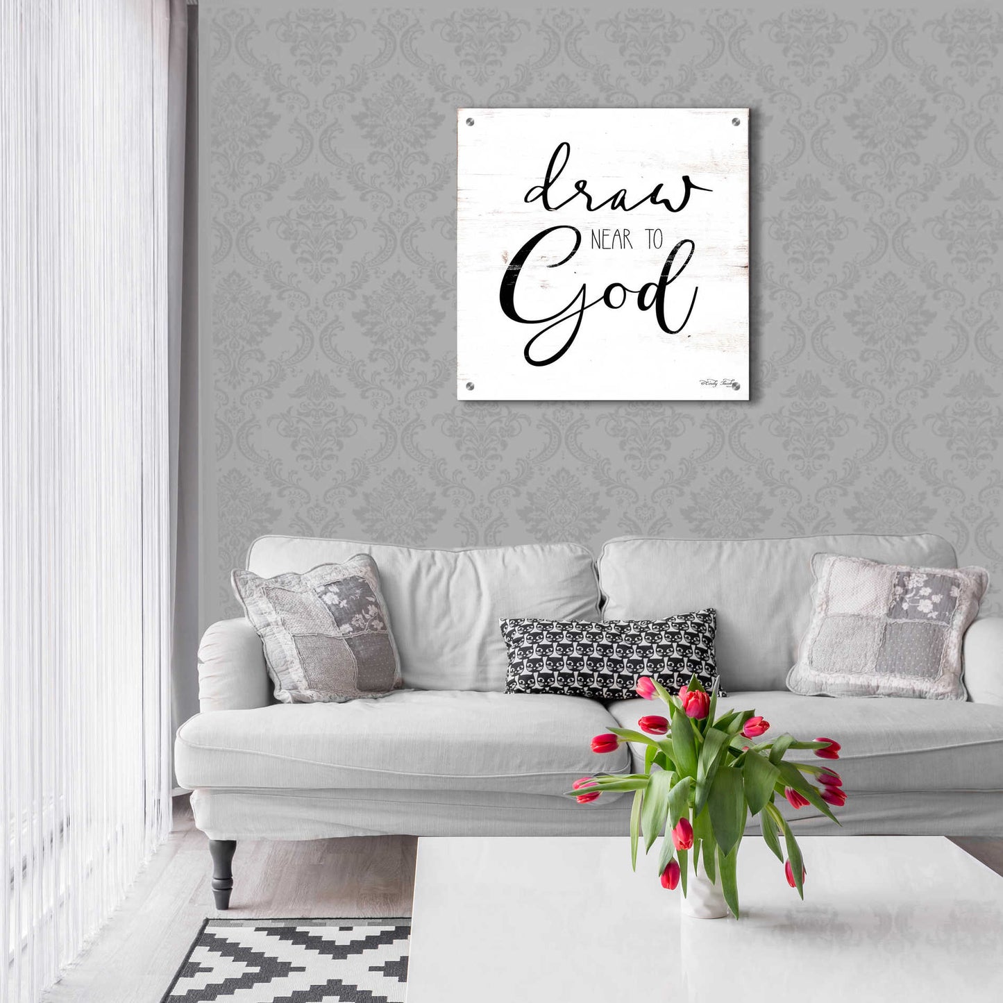 Epic Art 'Draw Near to God' by Cindy Jacobs, Acrylic Glass Wall Art,24x24