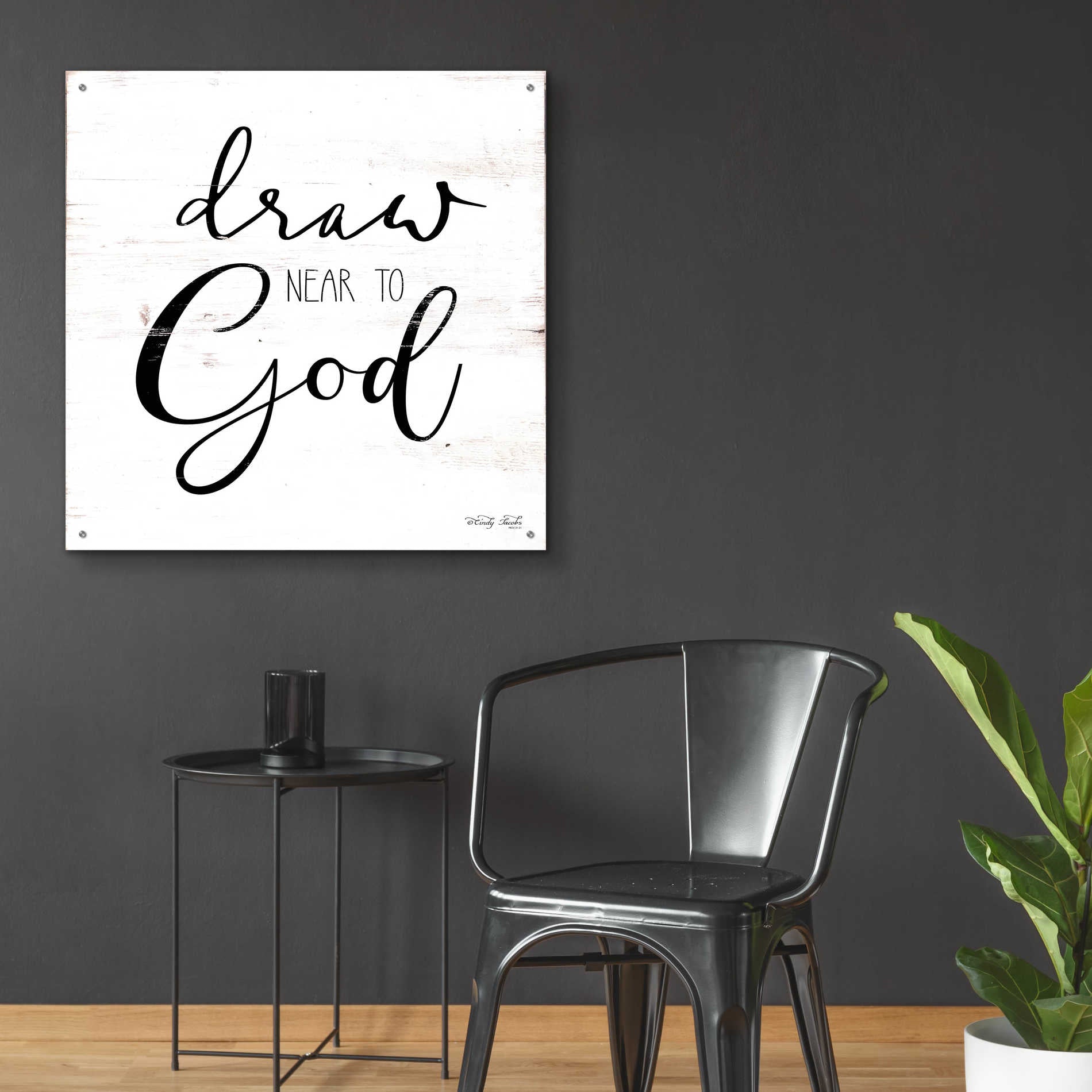 Epic Art 'Draw Near to God' by Cindy Jacobs, Acrylic Glass Wall Art,36x36