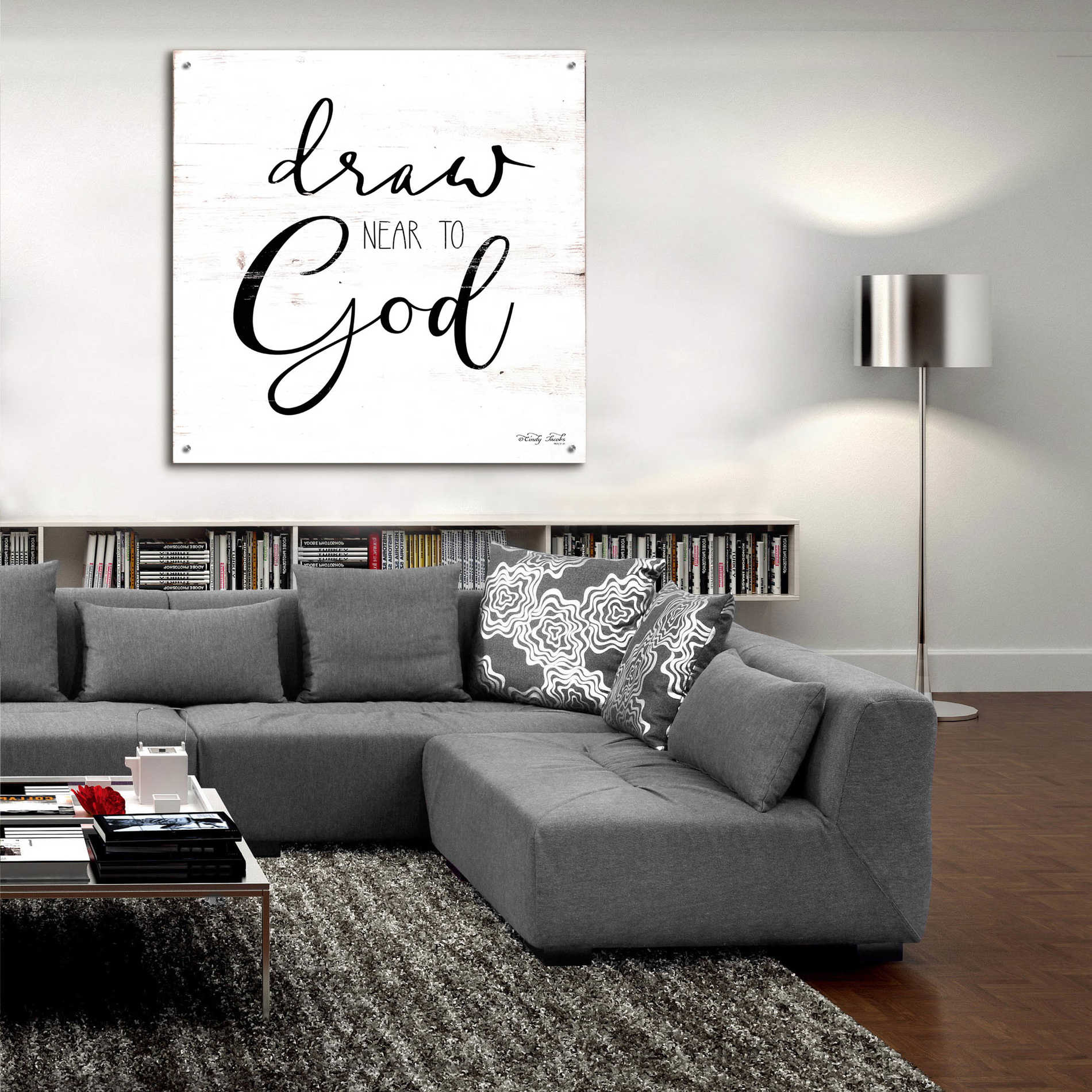 Epic Art 'Draw Near to God' by Cindy Jacobs, Acrylic Glass Wall Art,36x36