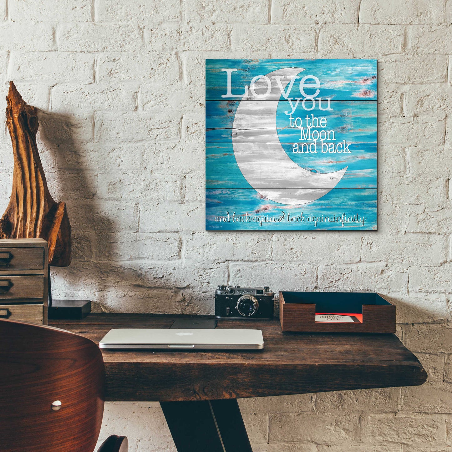 Epic Art 'Love You to the Moon and Back' by Cindy Jacobs, Acrylic Glass Wall Art,12x12