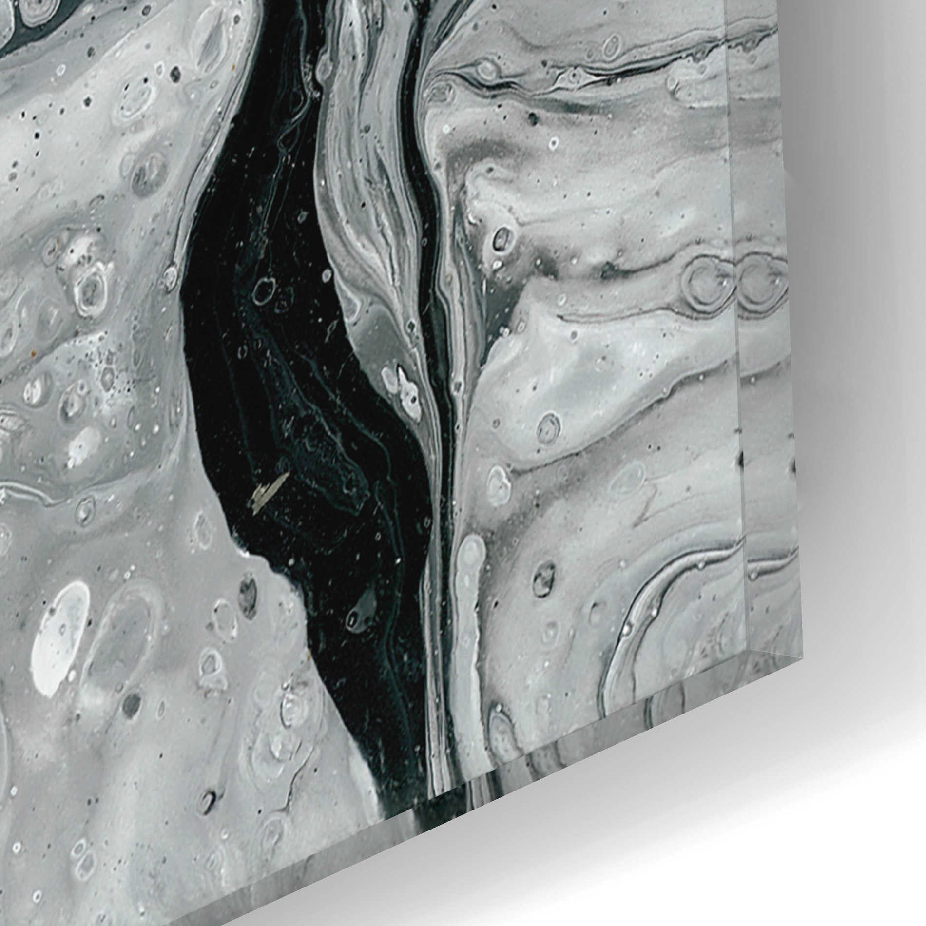 Epic Art 'Abstract in Gray V' by Cindy Jacobs, Acrylic Glass Wall Art,12x12
