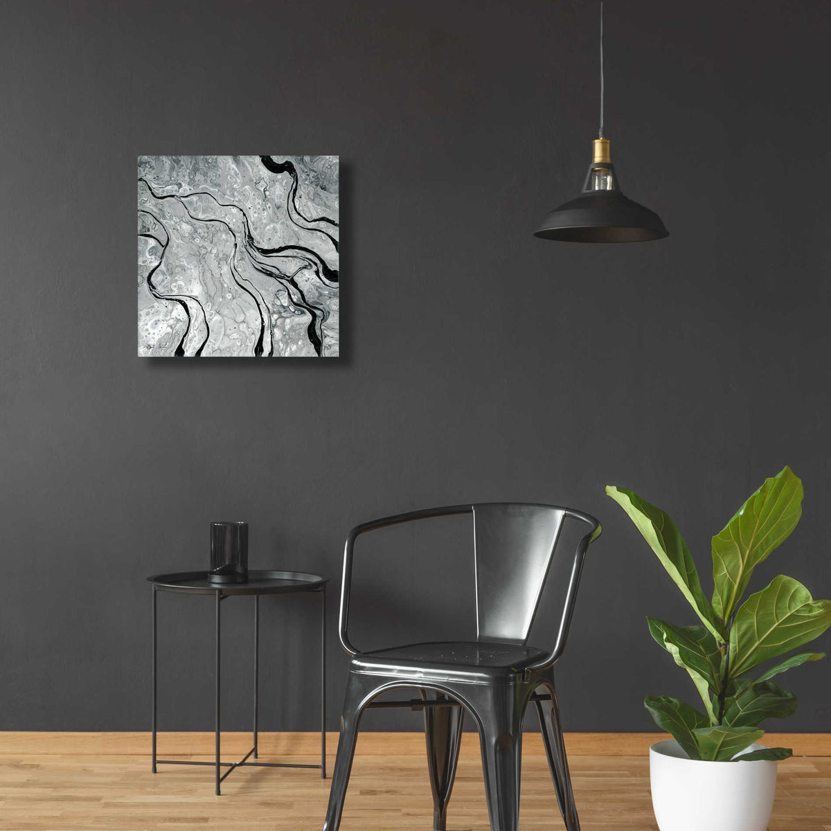 Epic Art 'Abstract in Gray V' by Cindy Jacobs, Acrylic Glass Wall Art,24x24