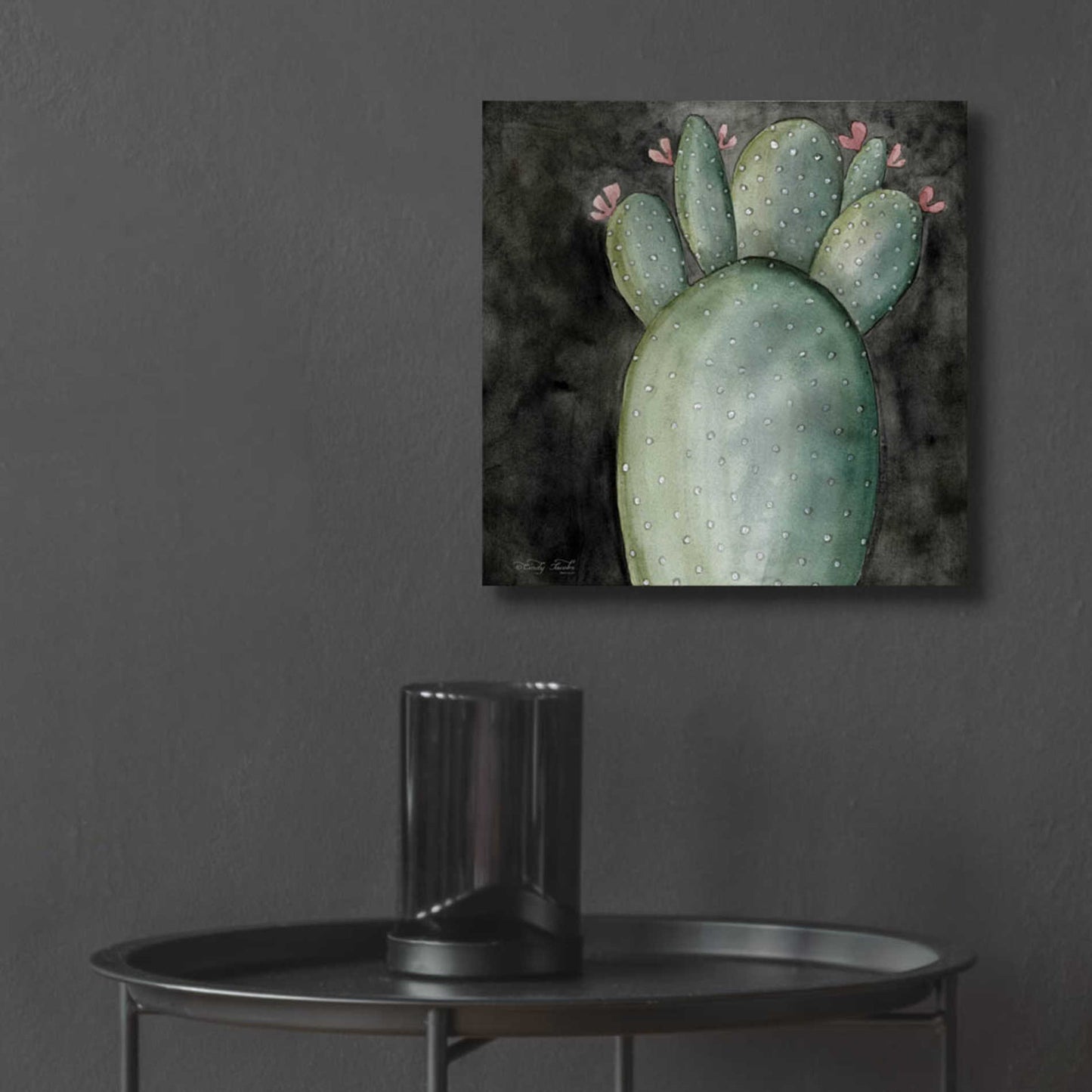 Epic Art 'Big Blooming Cactus I' by Cindy Jacobs, Acrylic Glass Wall Art,12x12