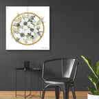 Epic Art 'Geometric Circle Muted Floral' by Cindy Jacobs, Acrylic Glass Wall Art,36x36