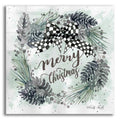 Epic Art 'Merry Christmas Wreath II' by Cindy Jacobs, Acrylic Glass Wall Art