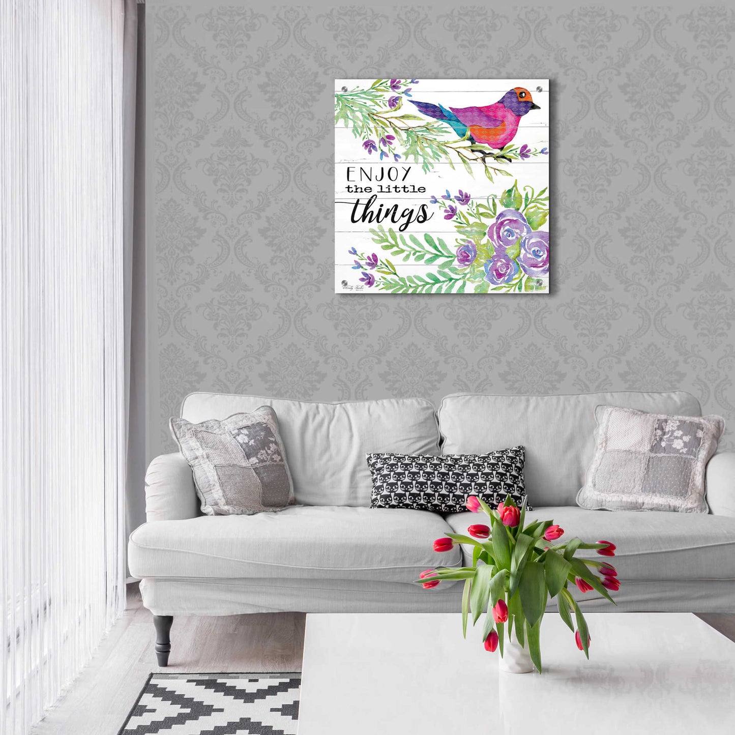 Epic Art 'Enjoy Little Things' by Cindy Jacobs, Acrylic Glass Wall Art,24x24