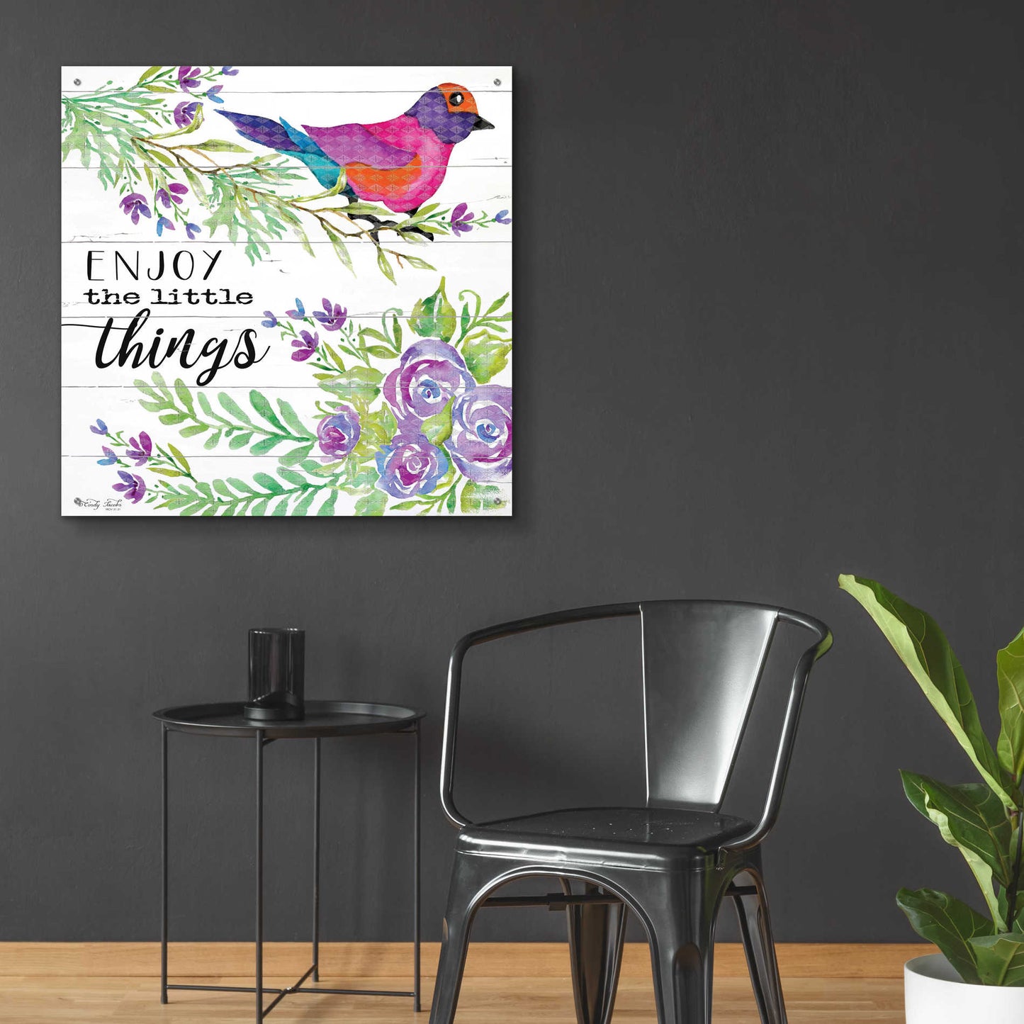 Epic Art 'Enjoy Little Things' by Cindy Jacobs, Acrylic Glass Wall Art,36x36