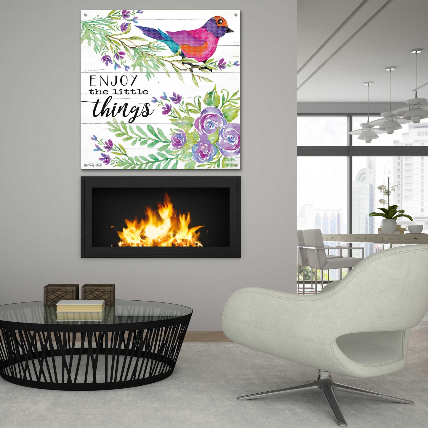 Epic Art 'Enjoy Little Things' by Cindy Jacobs, Acrylic Glass Wall Art,36x36