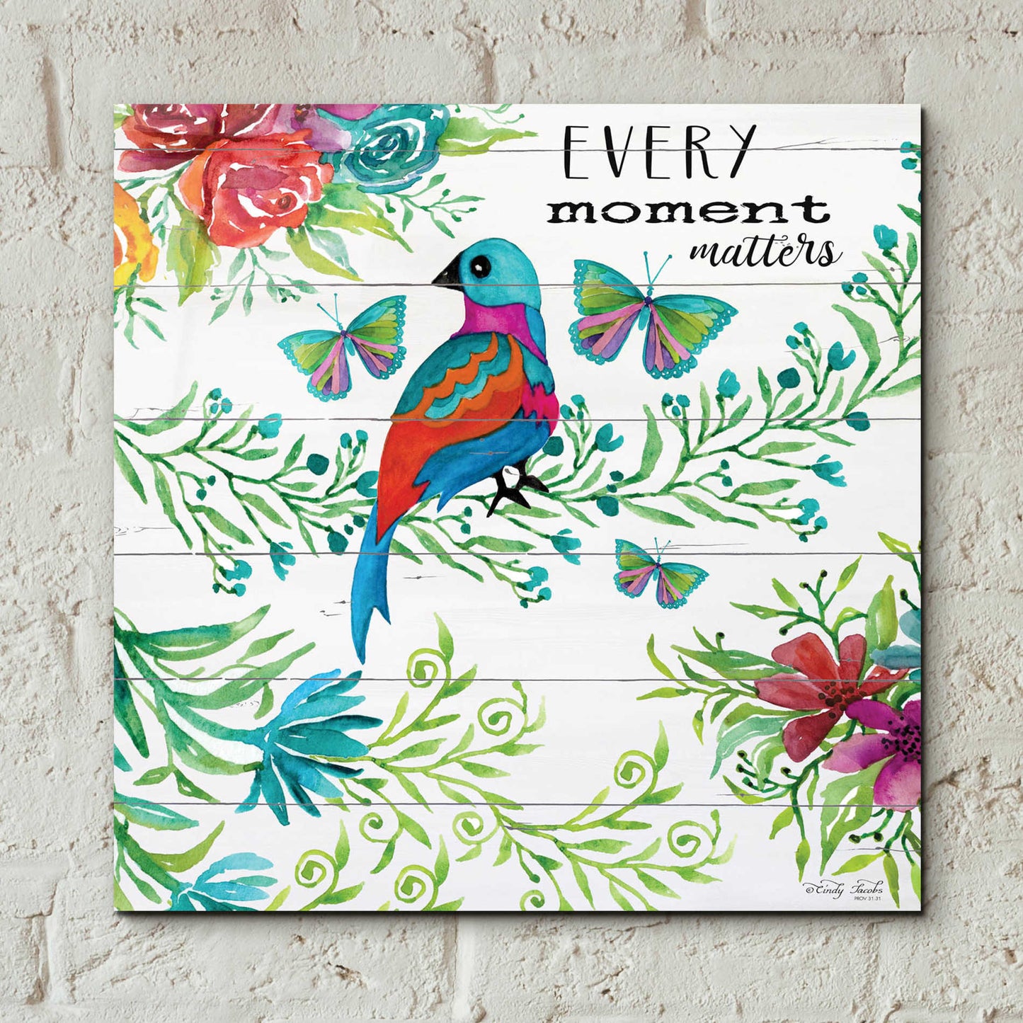 Epic Art 'Every Little Moment Matters' by Cindy Jacobs, Acrylic Glass Wall Art,12x12