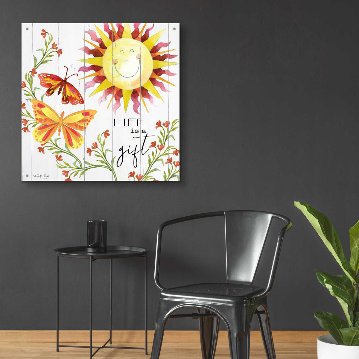 Epic Art 'Life is a Gift' by Cindy Jacobs, Acrylic Glass Wall Art,36x36