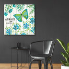 Epic Art 'Always Be Positive' by Cindy Jacobs, Acrylic Glass Wall Art,36x36