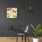Epic Art 'Be Happy' by Cindy Jacobs, Acrylic Glass Wall Art,24x24