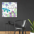 Epic Art 'Be Your Own Kind of Beautiful' by Cindy Jacobs, Acrylic Glass Wall Art,36x36