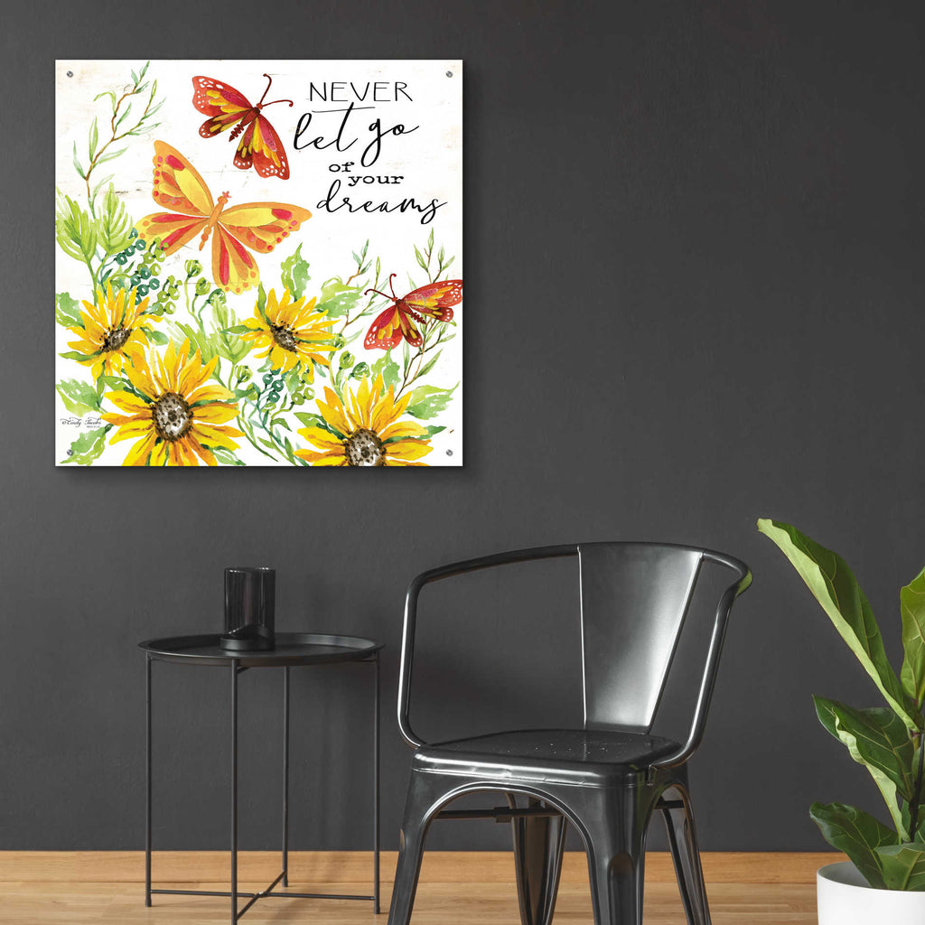 Epic Art 'Never Let Go of your Dreams' by Cindy Jacobs, Acrylic Glass Wall Art,36x36
