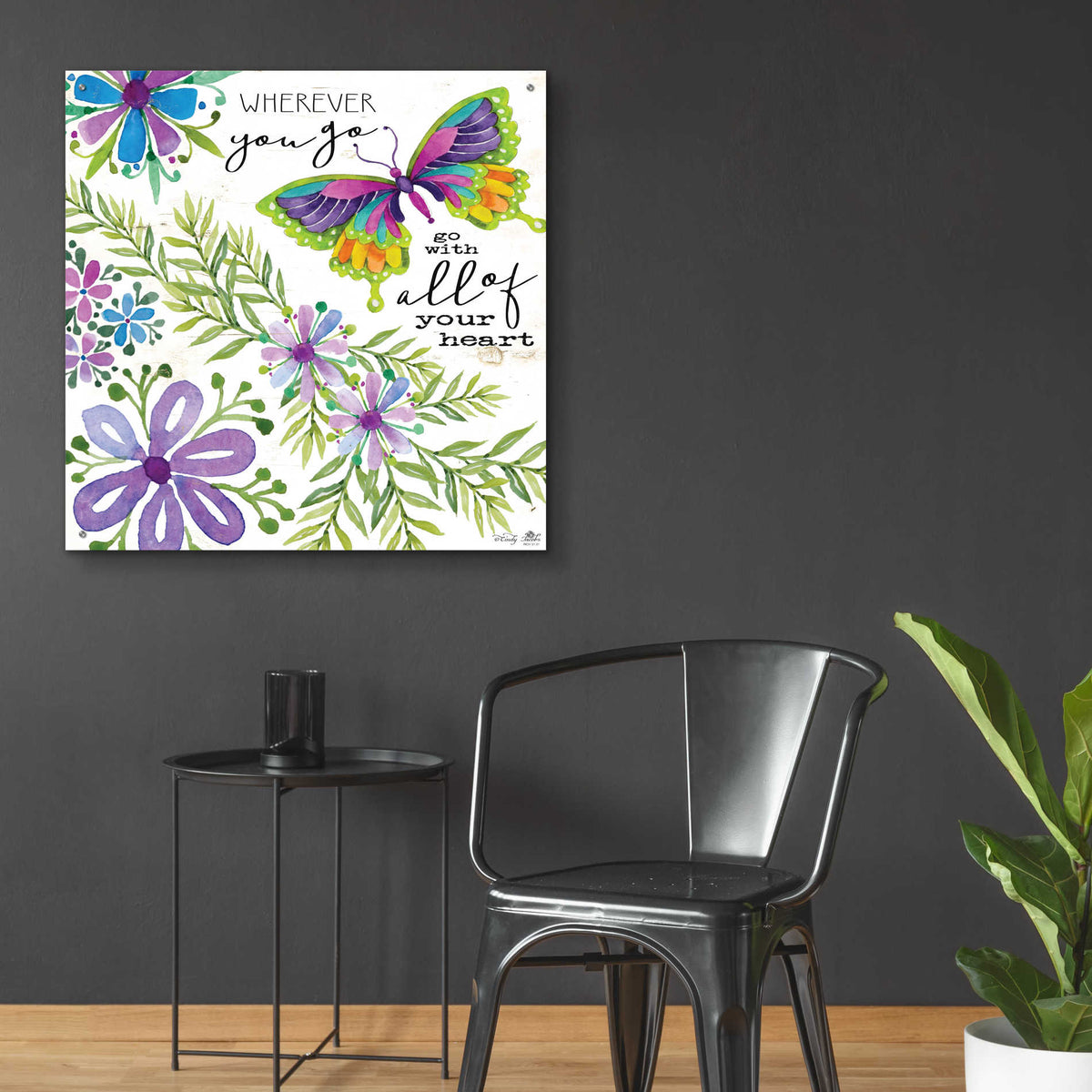 Epic Art 'Wherever You Go' by Cindy Jacobs, Acrylic Glass Wall Art,36x36