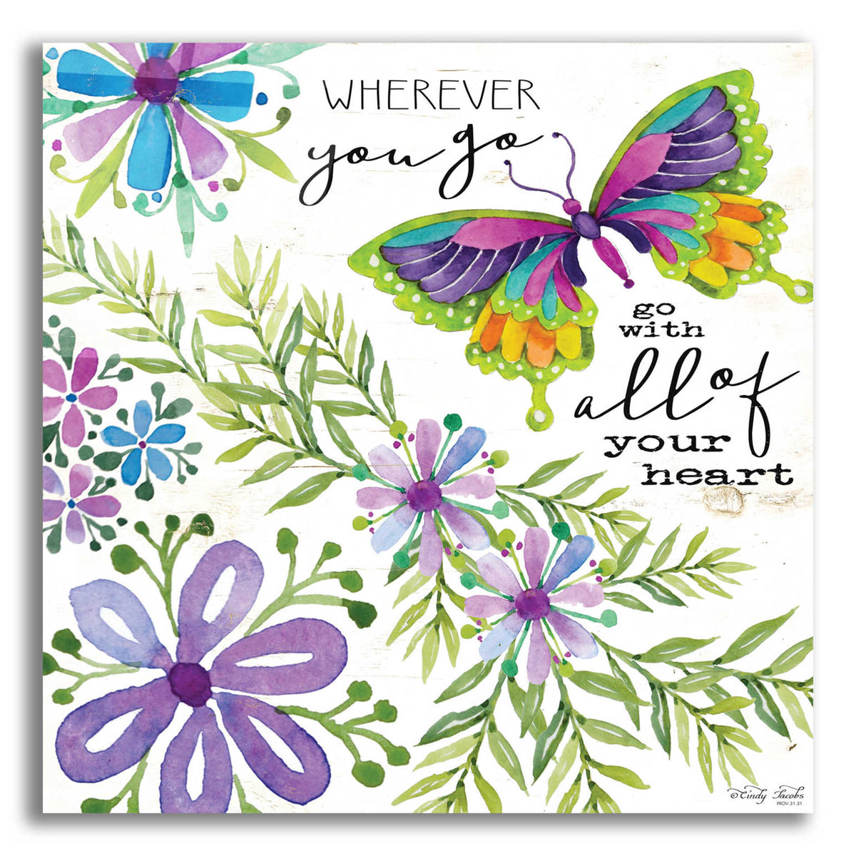 Epic Art 'Wherever You Go' by Cindy Jacobs, Acrylic Glass Wall Art