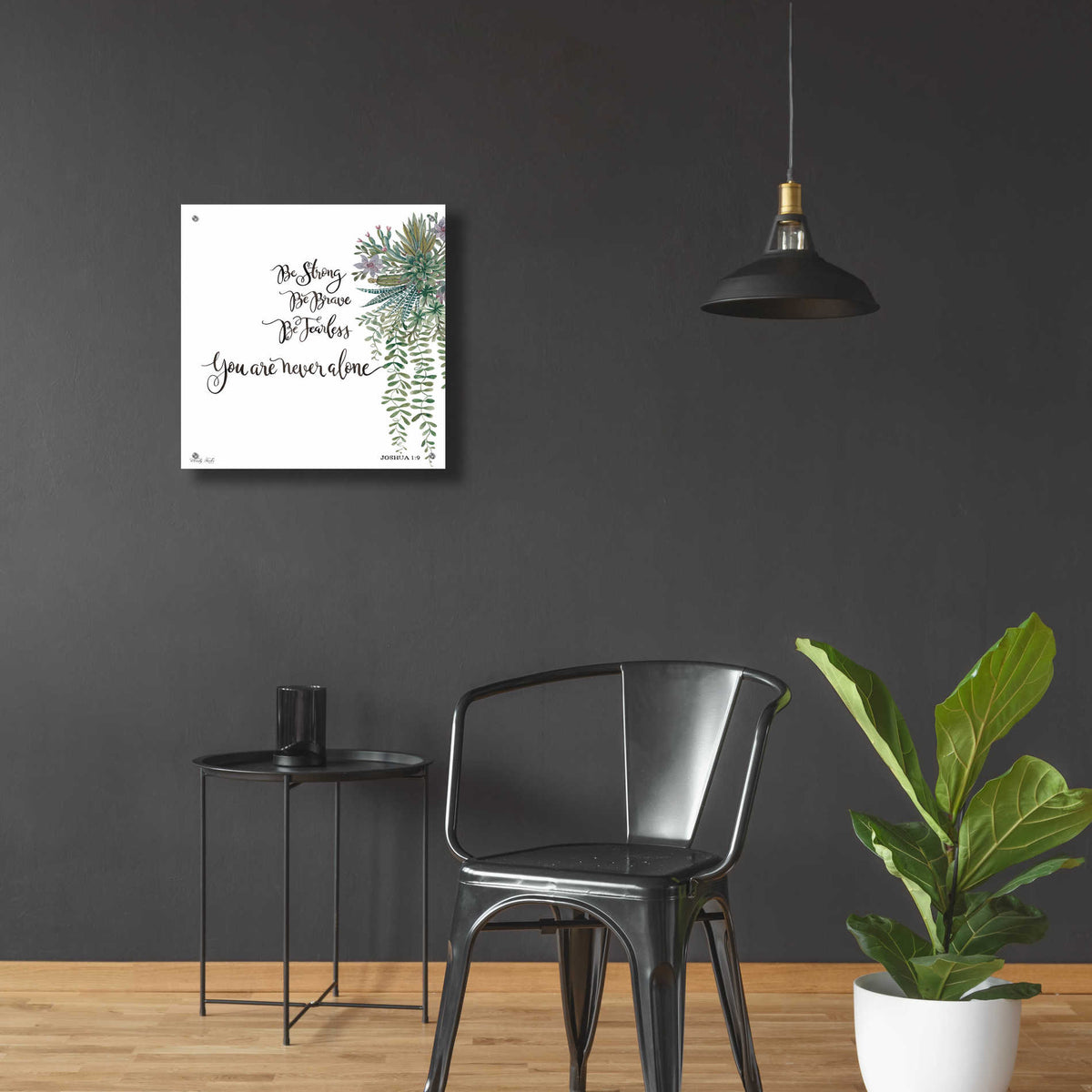 Epic Art 'Be Strong' by Cindy Jacobs, Acrylic Glass Wall Art,24x24
